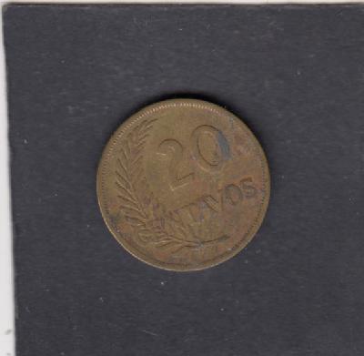 Beschrijving: 20 Centavos LEAF